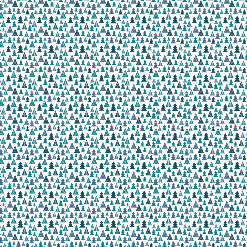 Blue Geometric Trees Pattern Acrylic Sheets - CMB Pattern Acrylic